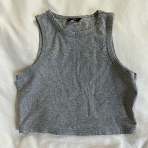 Gray Cropped Tank